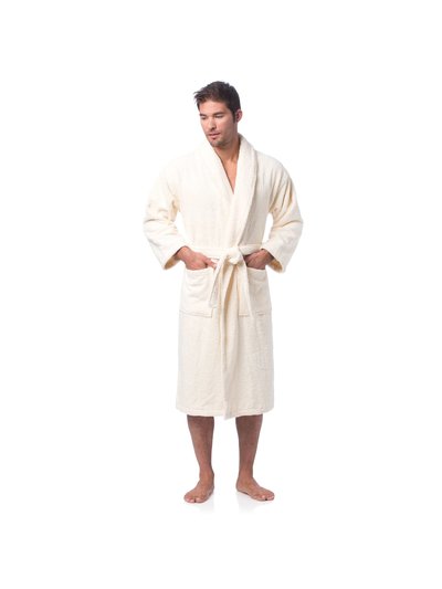 Classic Turkish Towels Nautical Sailor Waffle Embroidered Unisex Bathrobe With Pockets and Self-Tie Belt product