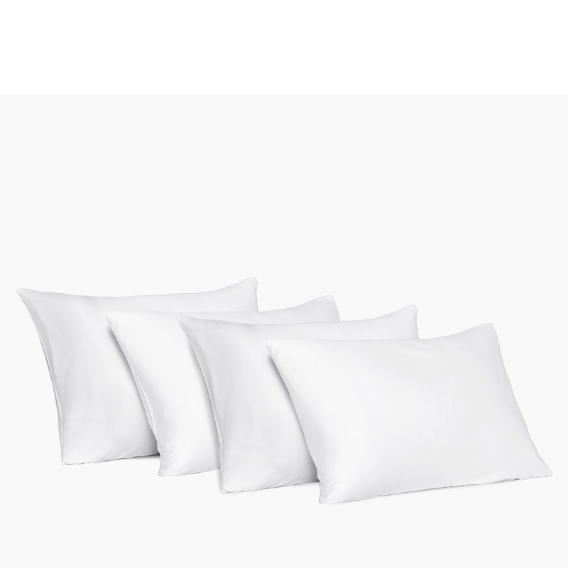 Shop Classic Turkish Towels Pillow Case:king Set Of 4 In White