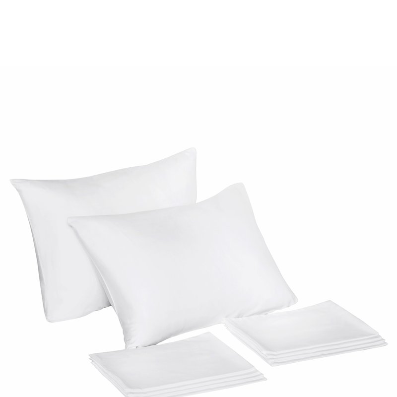 Classic Turkish Towels Pillow Case:king Set Of 4 In White