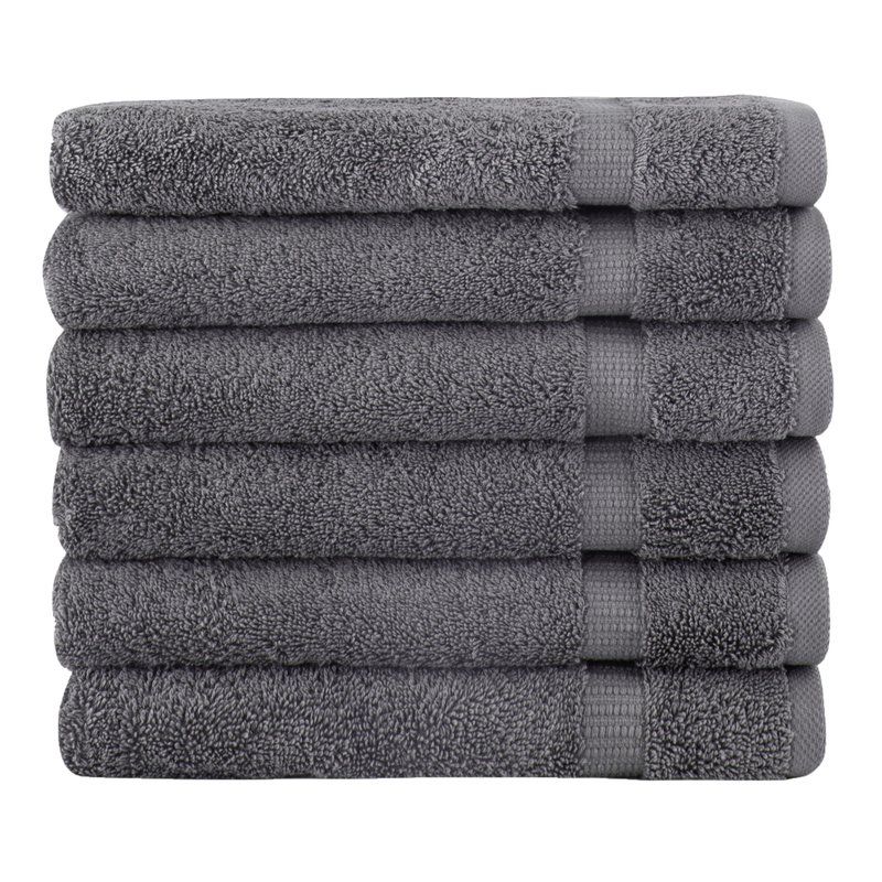 Shop Classic Turkish Towels Royal Turkish Towels Villa Collection Hand Towel Pack Of 6 In Grey
