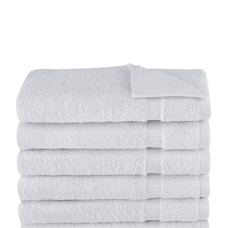 Classic Turkish Towels Villa Collection Hand Towel Pack Of 6 In White