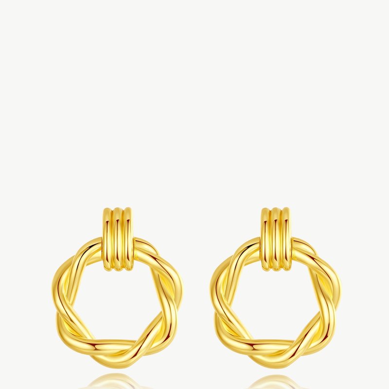 Shop Classicharms Eléa Gold Twisted Hoop Earrings