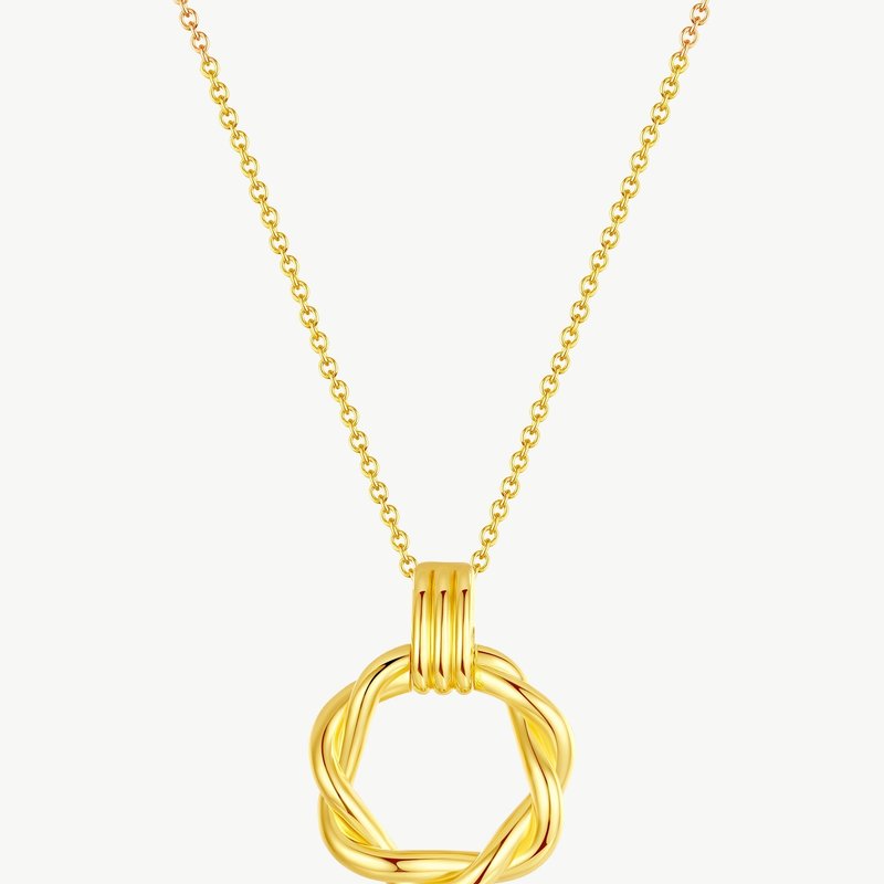 Shop Classicharms Eléa Gold Twisted Hoop Pendant Necklace