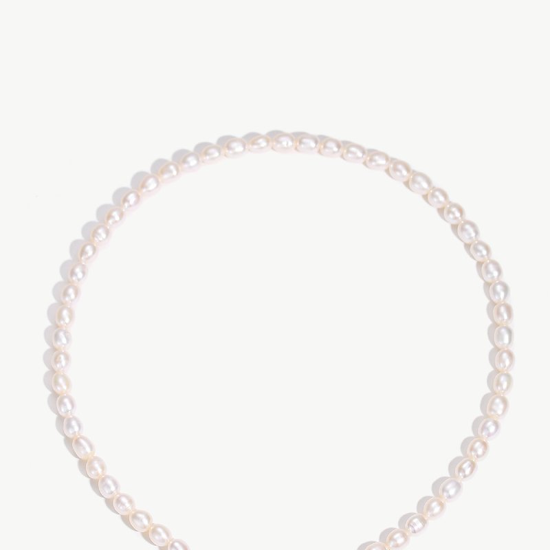 Shop Classicharms Esmée White Clear Glaze Heart Pendant Pearl Necklace