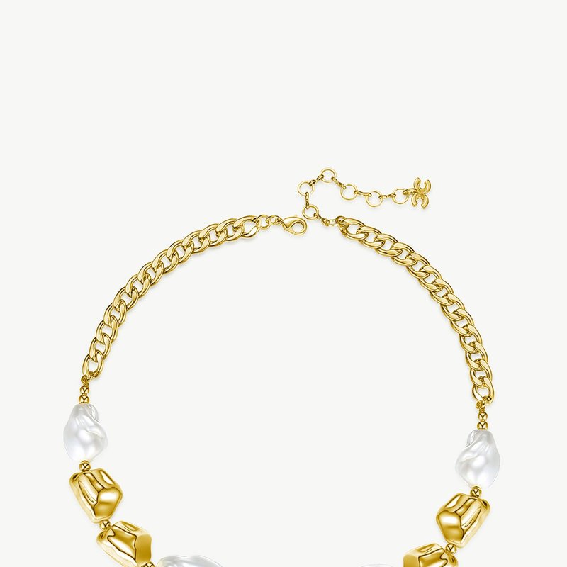 Shop Classicharms Gold Baroque Pearl Statement Necklace