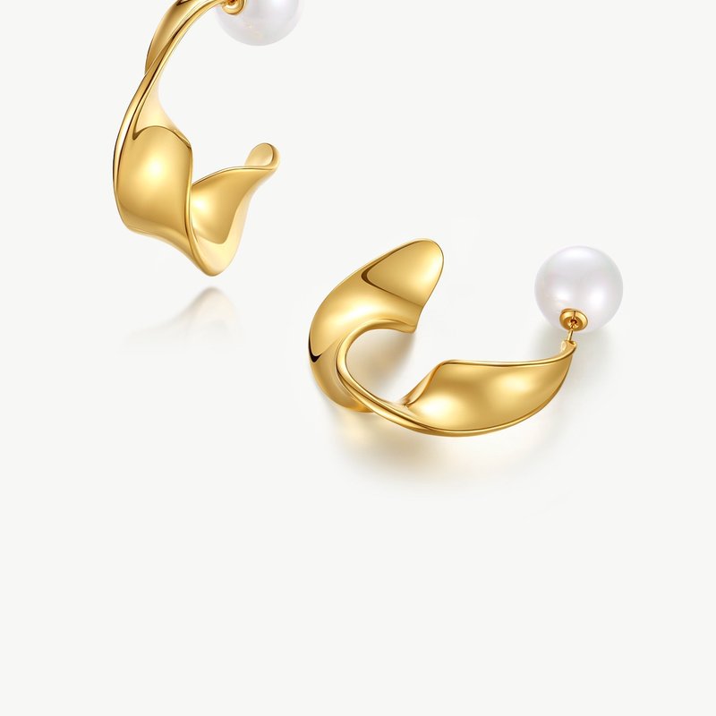 Shop Classicharms Gold Chunky Wave Hoop Earrings