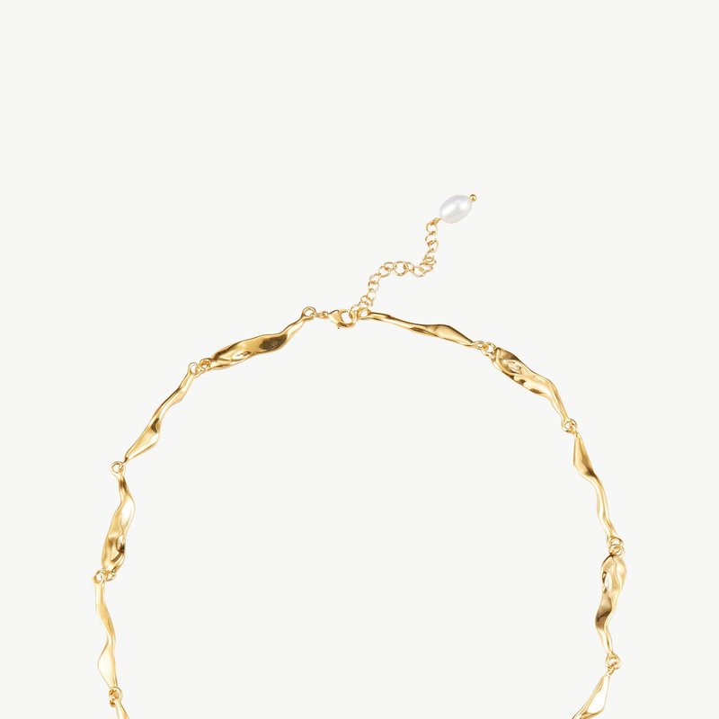 Shop Classicharms Gold Molten Baroque Pearl Necklace