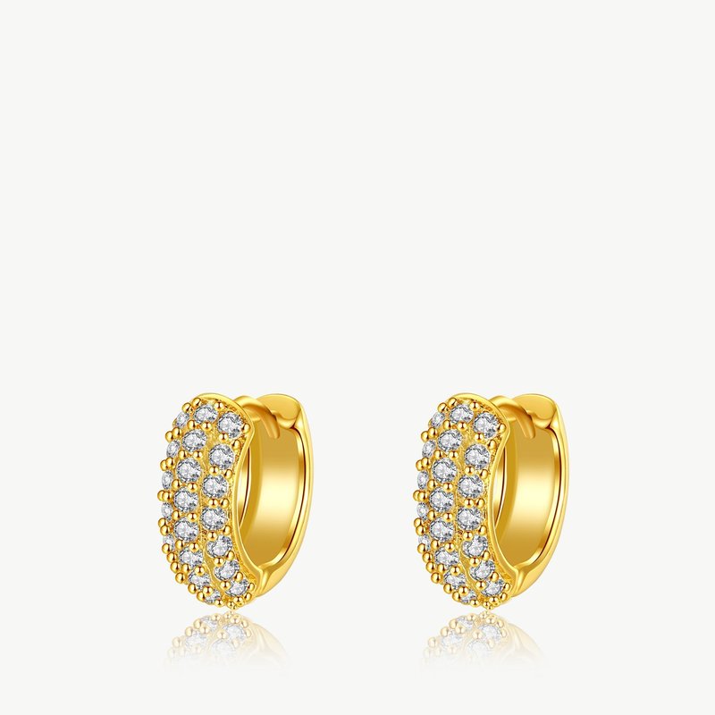 Shop Classicharms Gold Simple Diamond Huggie Hoop Earrings