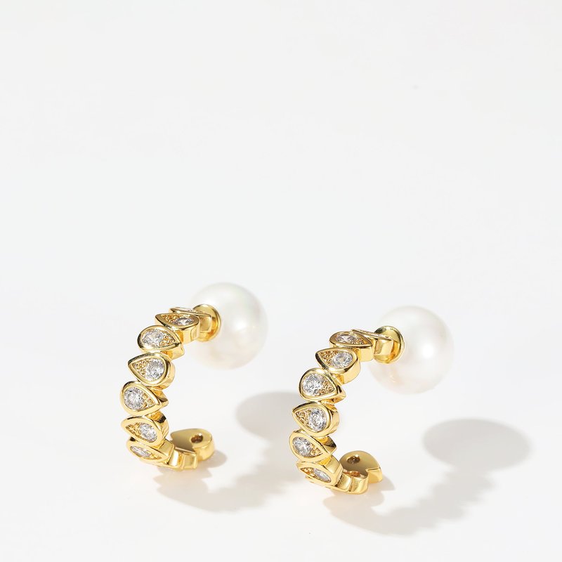 Shop Classicharms Gold Teardrop Zirconia Earrings