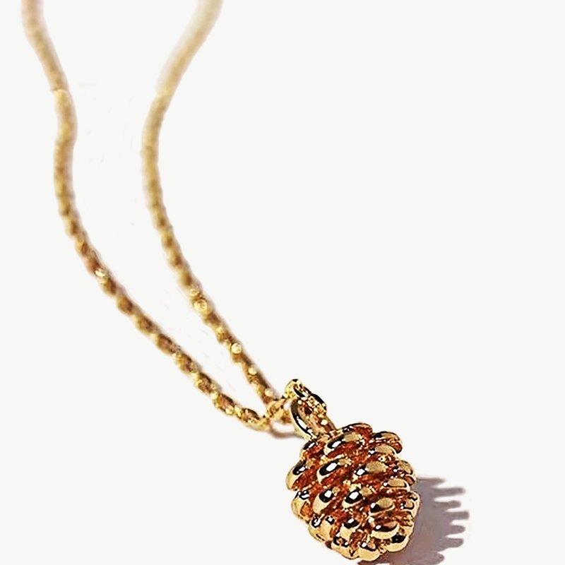 Shop Classicharms Pinecone Pendant Necklace In Gold