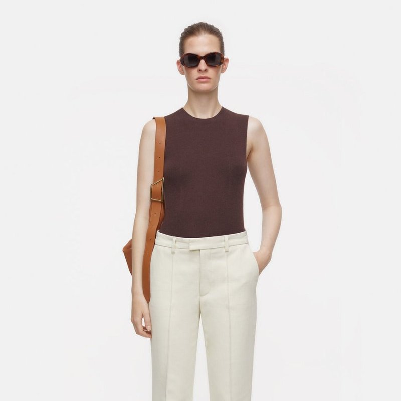 Shop Closed Cashmere Mix Top In Brown