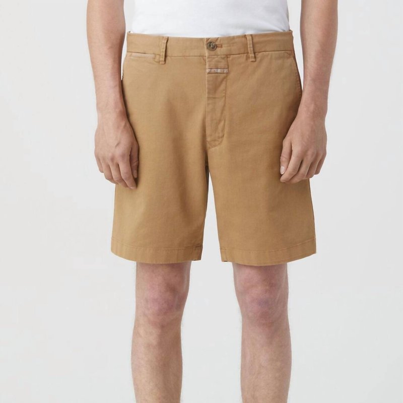 Shop Closed Classic Chino Shorts In Brown