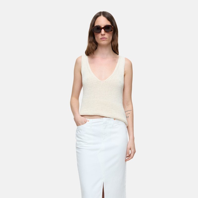 Closed Denim Maxi Skirt White In Neutral