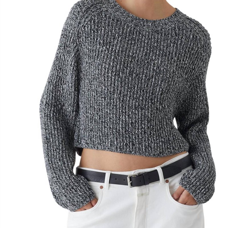 Shop Closed Pure Organic Cotton Crew Neck Sweater In Grey