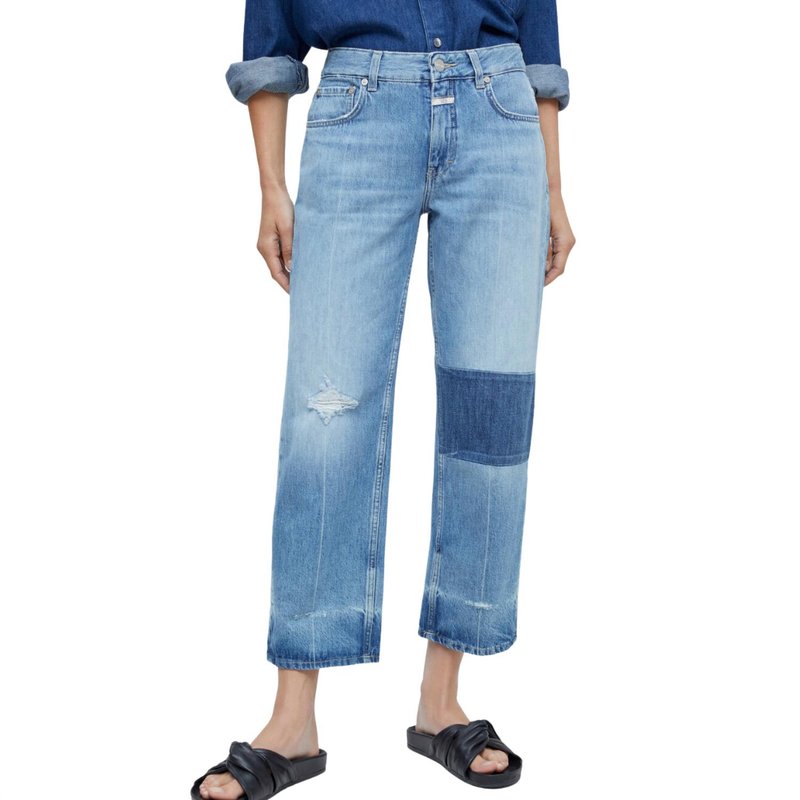 Shop Closed X-lent Mid-rise Cropped Relaxed Fit Jean In Blue