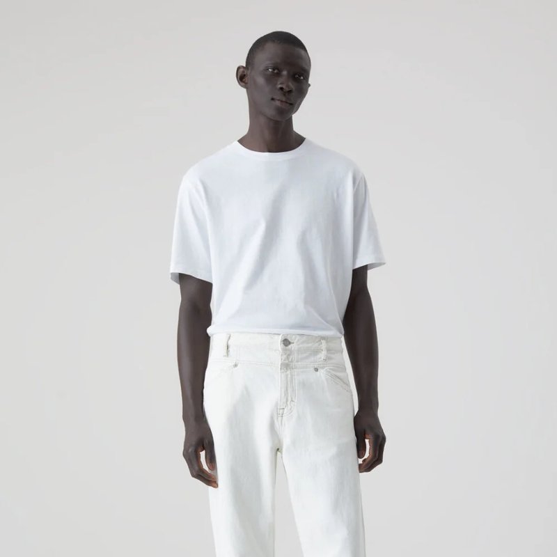 Closed X-lent Tapered Jeans In White