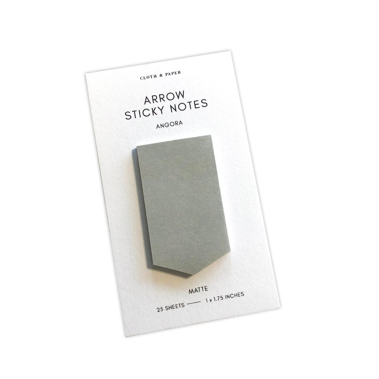 Arrow Sticky Notes - Angora Gray