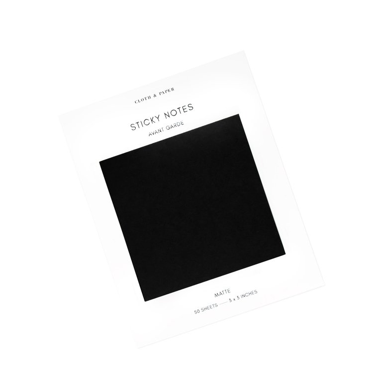 Avant Garde Sticky Notes - Black