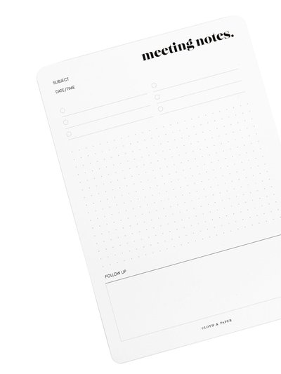 Cloth & Paper Meeting Notes Notepad product