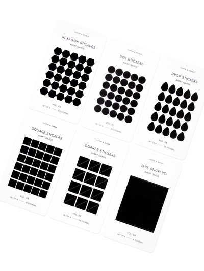 Cloth & Paper Mini Shape Sticker Set - Transparent product