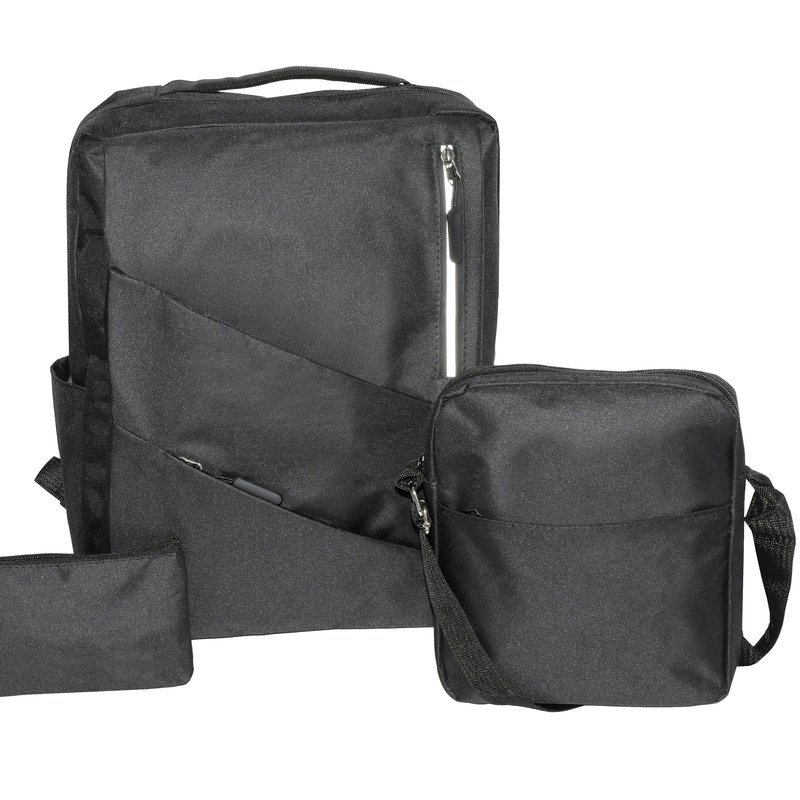 Club Rochelier Backpack 3 Piece Set In Black