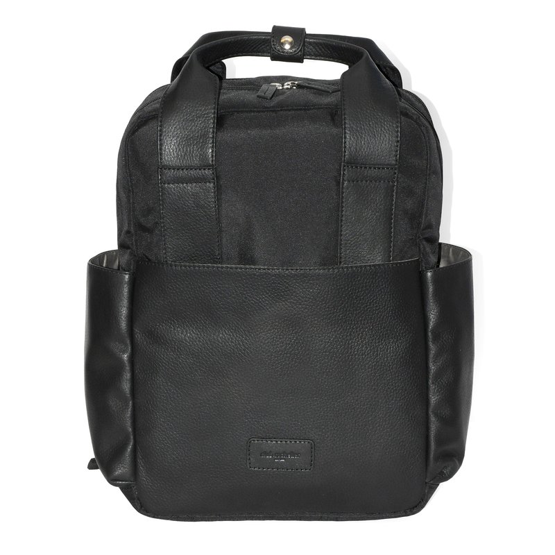 Shop Club Rochelier Backpack With Double Handles And Multi Pockets In Black