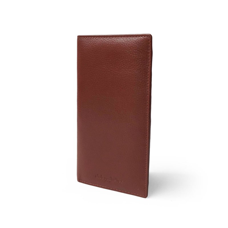 Club Rochelier Cheque Book Clutch Wallet In Brown