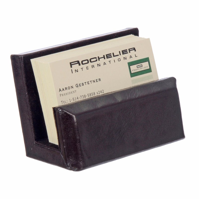 Club Rochelier Business Card Holder In Brown