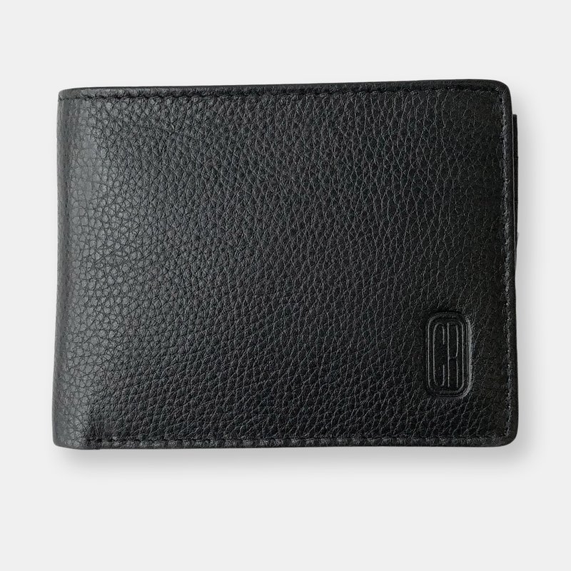 Club Rochelier Slim Men Wallet With Zippered Pocket In Black