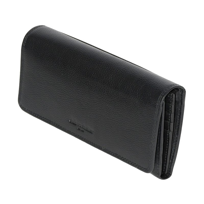 Club Rochelier Clutch Wallet With Checkbook & Gusset In Black