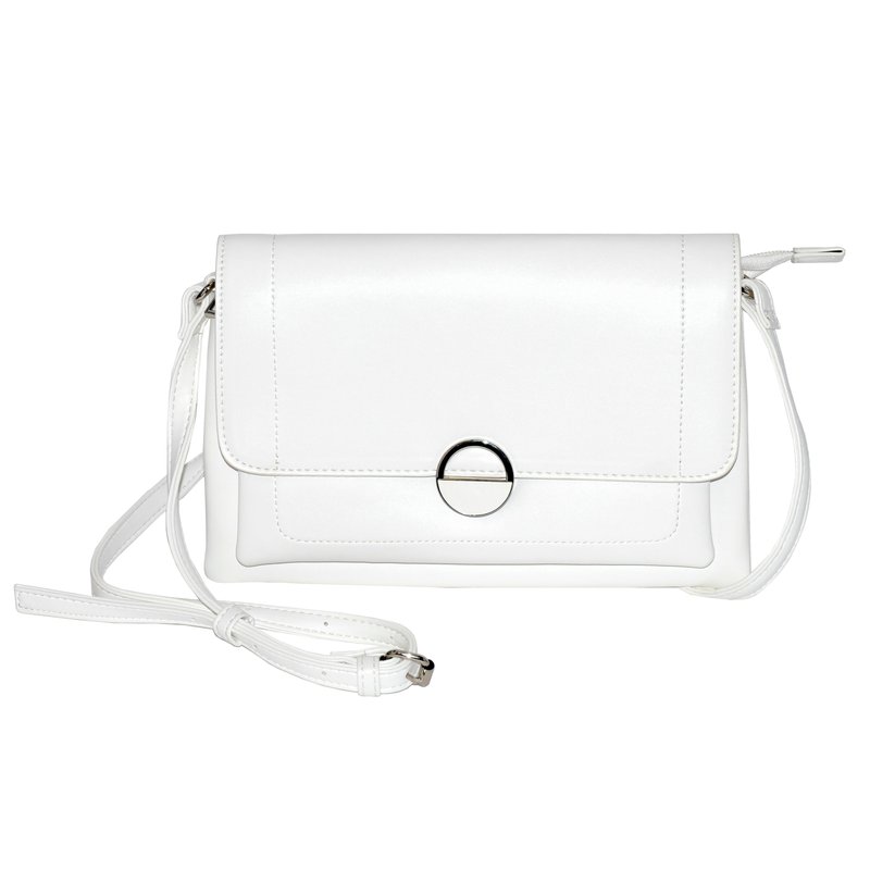 Club Rochelier Crossbody With Round Ornament In White