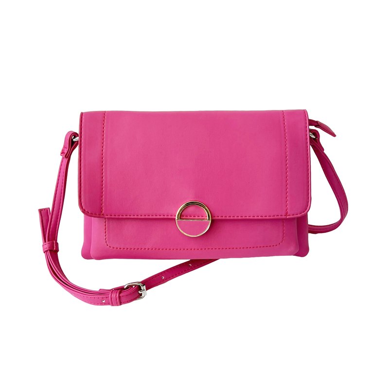 Club Rochelier Crossbody With Round Ornament In Pink