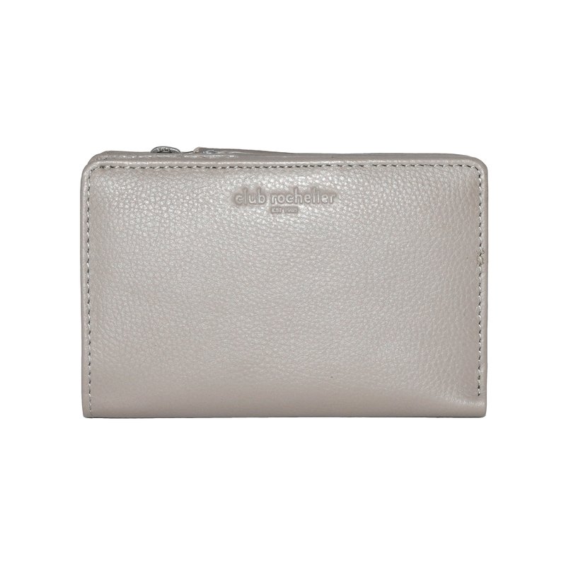 Club Rochelier Full Leather Byfold Wallet In White