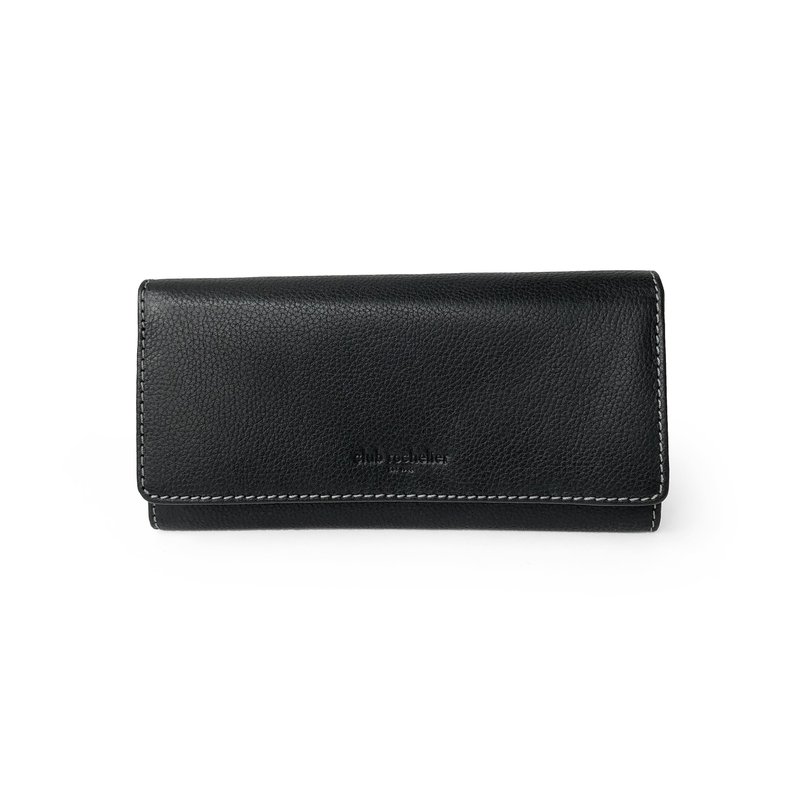 Shop Club Rochelier Full Leather Ladies Clutch Wallet With Gusset In Black