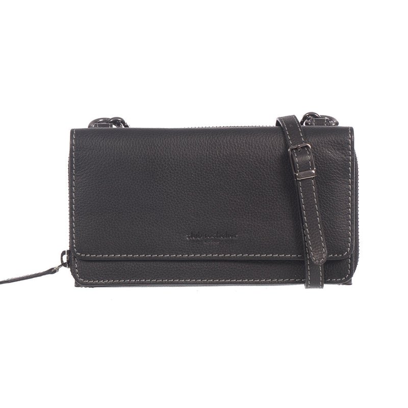 Shop Club Rochelier Large Ladies Full Leather Wallet On String In Black