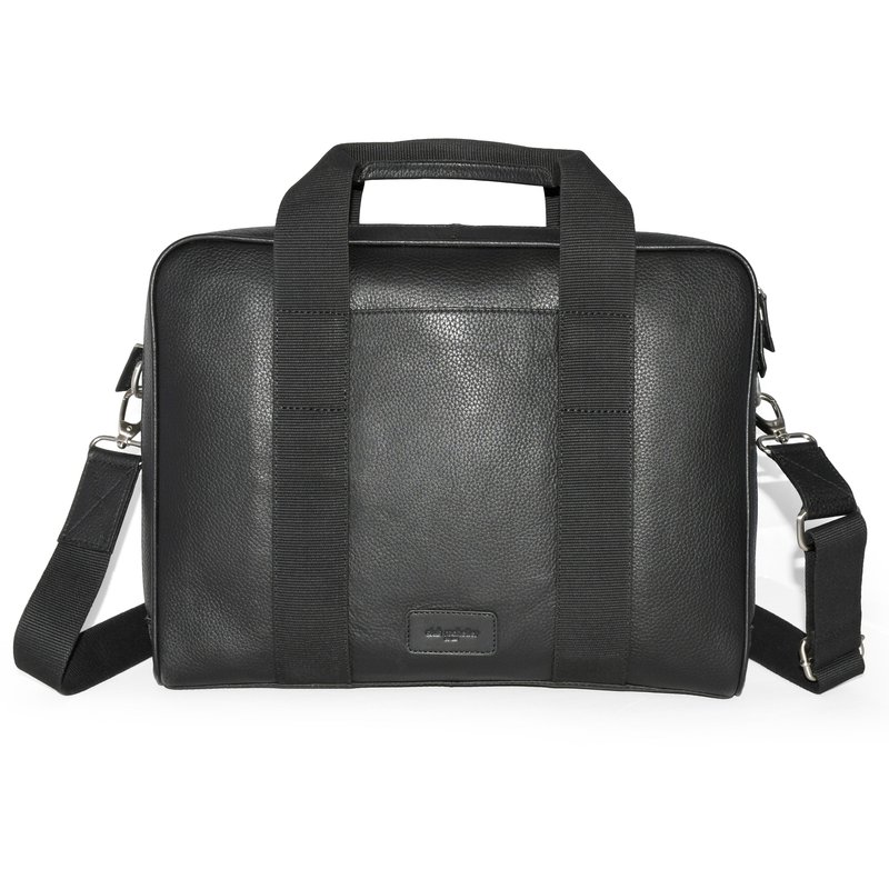 Club Rochelier Leather Top Handle Briefcase In Black