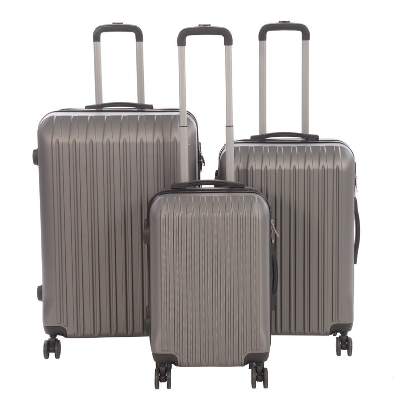 Club Rochelier Nicci 3 Piece Luggage Set Grove Collection In Grey