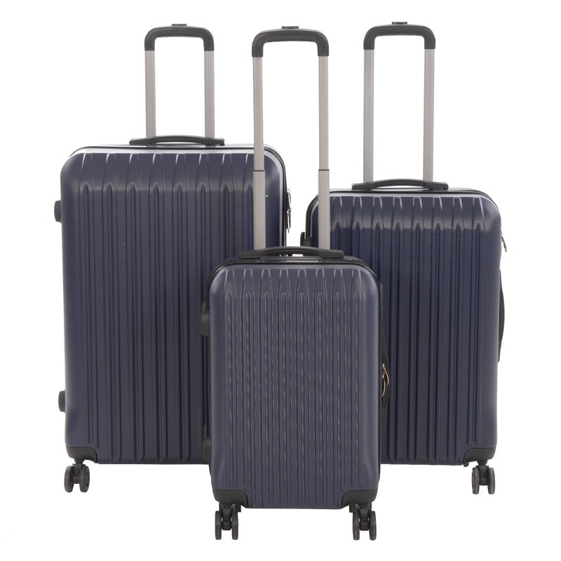 Club Rochelier Nicci 3 Piece Luggage Set Grove Collection In Blue