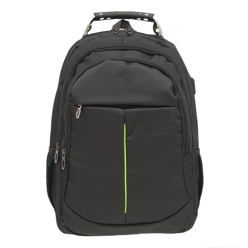 Club Rochelier Oval Multi Pocket Backpack With Usb In Black