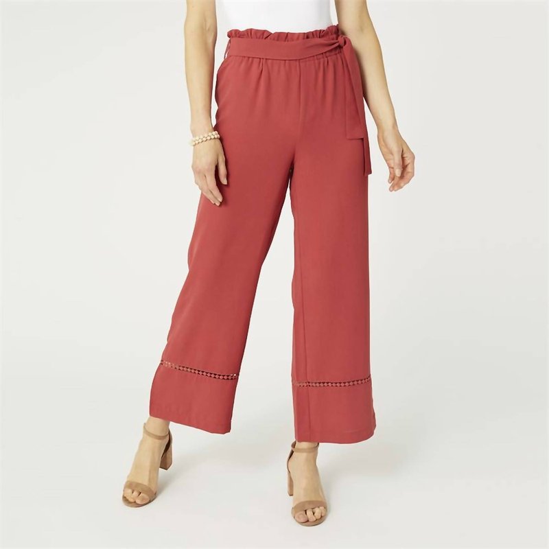 Shop Coco + Carmen Karsyn Pants In Terra Cotta In Red