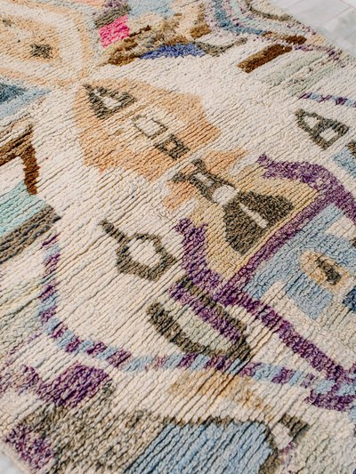 Coco Carpets Definitely, Maybe Vintage Moroccan Rug 5'x7' White/Gray/Brown/Blue (Wool) product