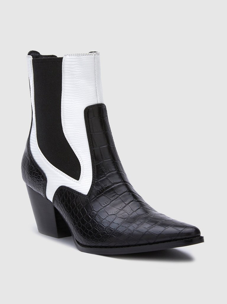 Duo Western Boot - Black/White