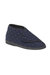 Mens James Check Boot Slippers - Navy Blue - Navy Blue