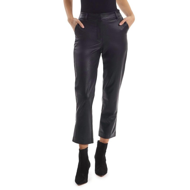 Shop Commando Faux Leather Cropped Trousers In Black