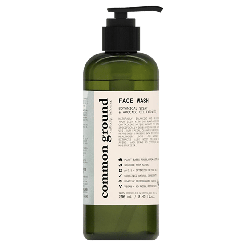 Common Ground Natural Face Wash With Avocado Oil Extracts In White