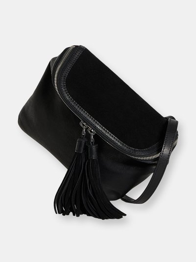 Convalore Convertible Fringe Belt Bag in Black product