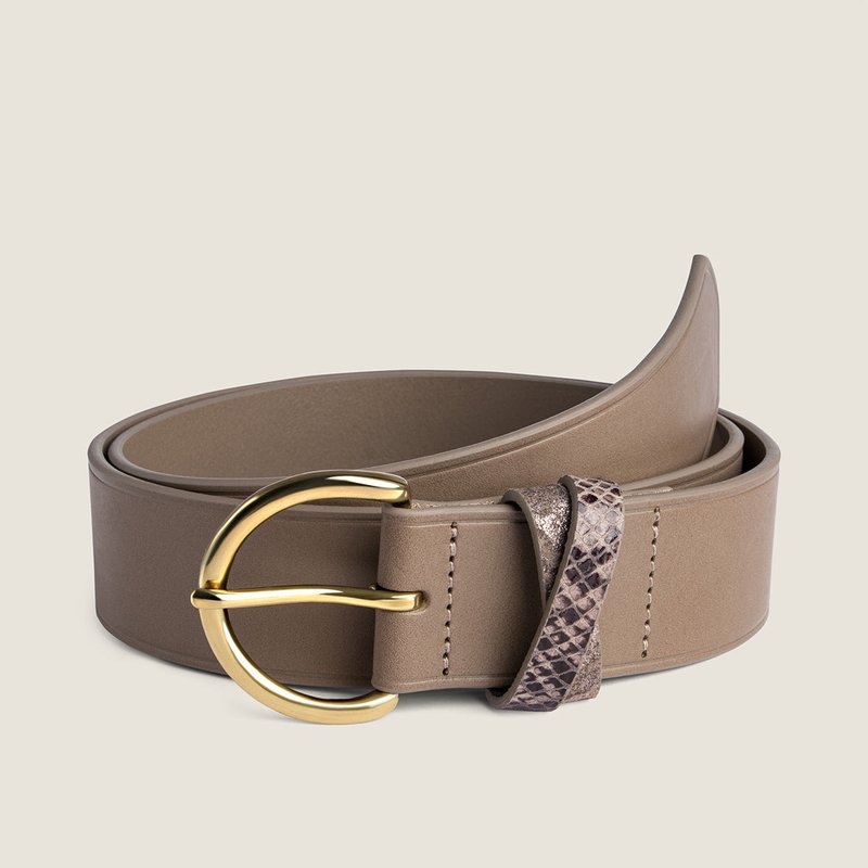 Convalore The Keeper Belt In Taupe In Brown
