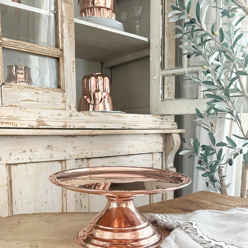 Coppermill Kitchen Vintage Inspired Copper Cakestand In Pink