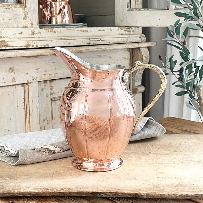 Coppermill Kitchen Vintage Inspired Copper Large Pitcher In Pink