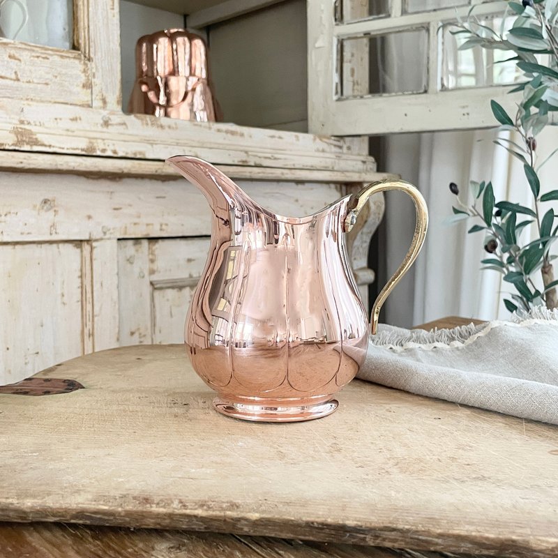 Coppermill Kitchen Vintage Inspired Copper Small Pitcher In Pink